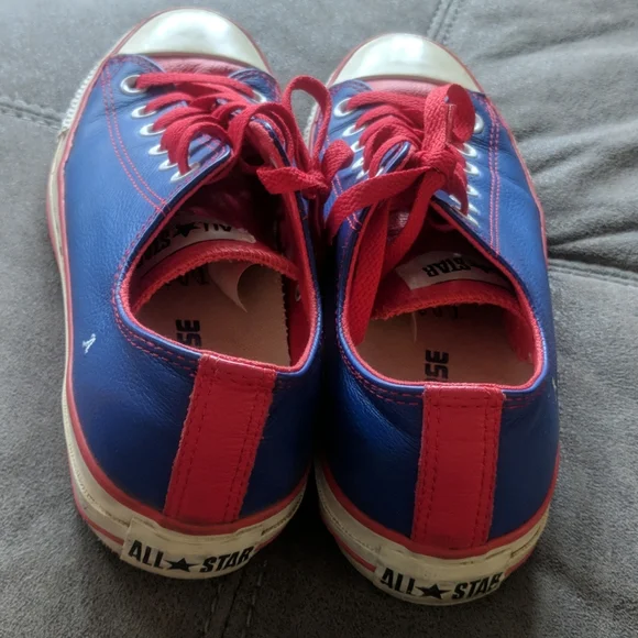 ⭐ Converse All Star Blue Leather Sneakers - Picture 4 of 8